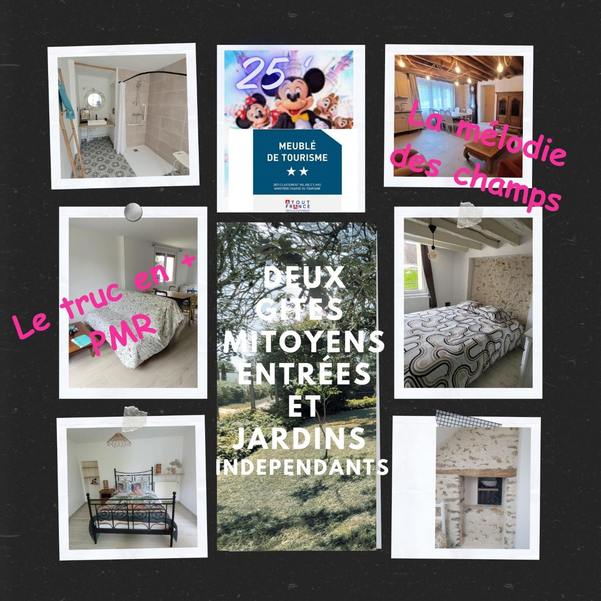 Le Truc En Plus, Accessibles Pmr, Appartement 45 M2 Mitoyen Dans Une Maison Avec Un Autre Appartement Guérard Exteriör bild